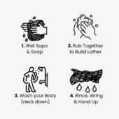 How to use an African Sapo exfoliating net wash.