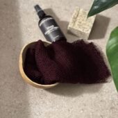 self-care starter kit with handmade soap and beauty oil