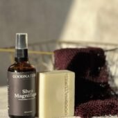 self-care starter kit with handmade soap and beauty oil